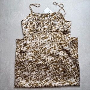 FOREVER 21 Tan White Long Dress Women’s Size Medium